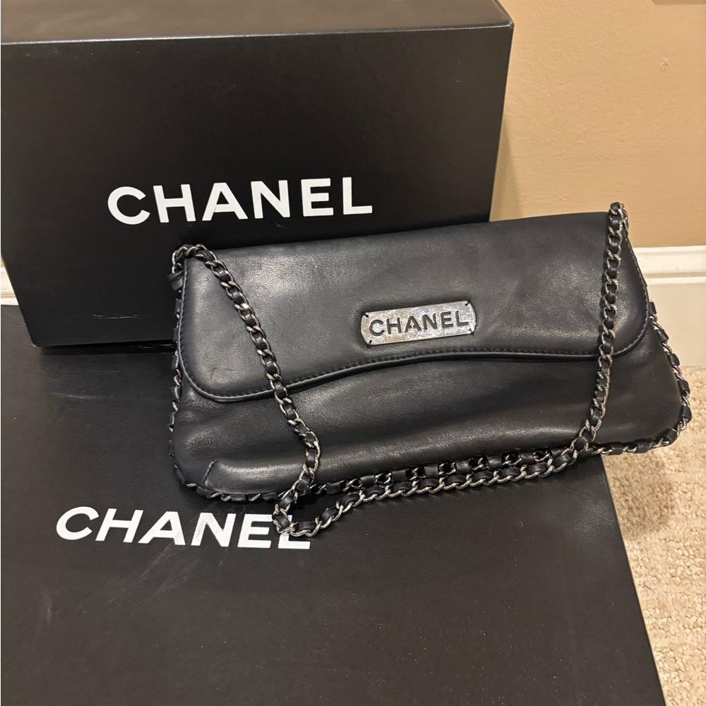 Chanel Cambon Small Rectangular Black Leather Cha… - image 1